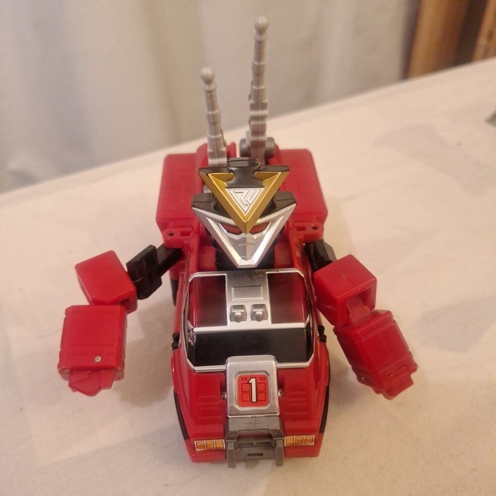 Power Rangers Turbo Deluxe Rescue Megazord Fire Truck Red 1997
